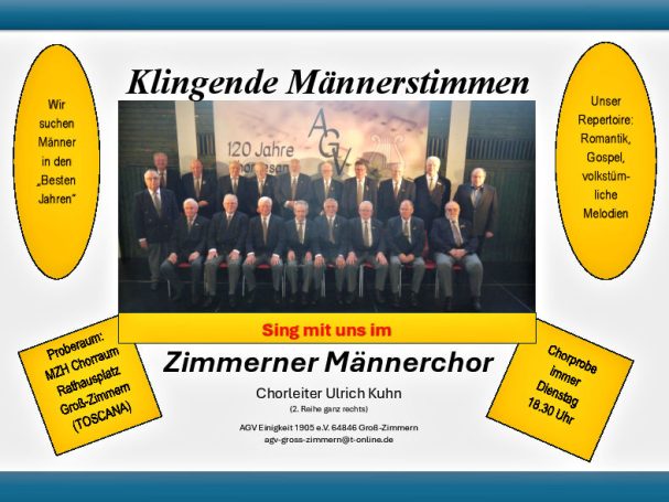 Sängerwerbung Zimmerner Männerchor